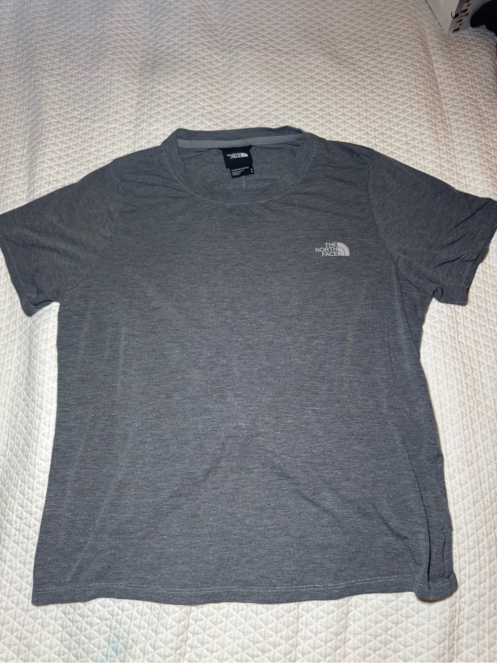 The North Face Women’s Medium Gray Short Sleeve Athletic Tie Back Shirt